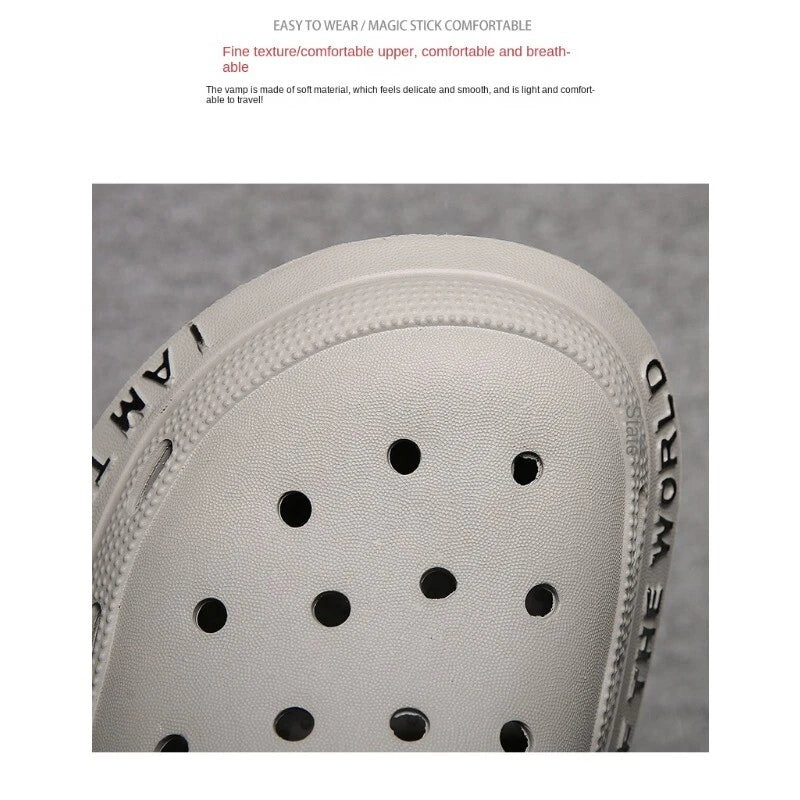 Hole Shoes Men's Slippers Outdoor Non-slip Beach Sandals Swimming Slip Resistant