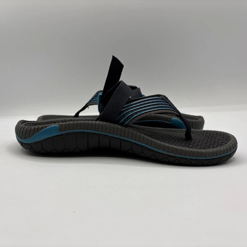 Teva Bomber Flip Flops Mens Size 5 Black/Blue Slip On Thong Slides Sandals Beach