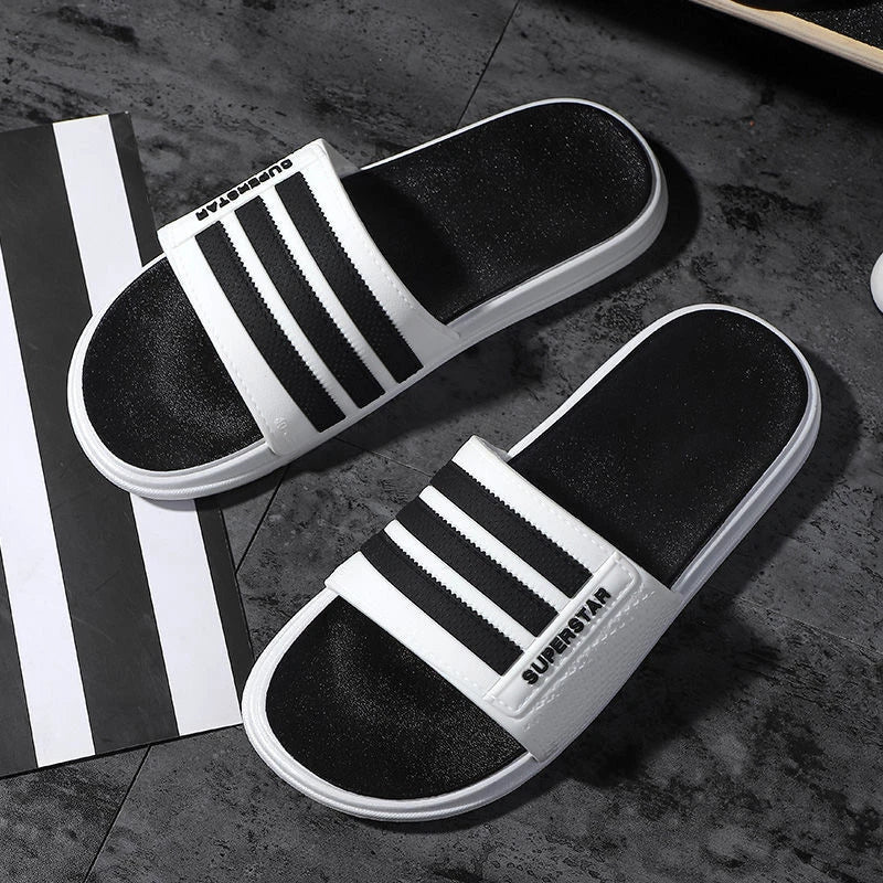 New Casual Couple Men's Slippers One Word Beach Trend Home Ladies Sandals