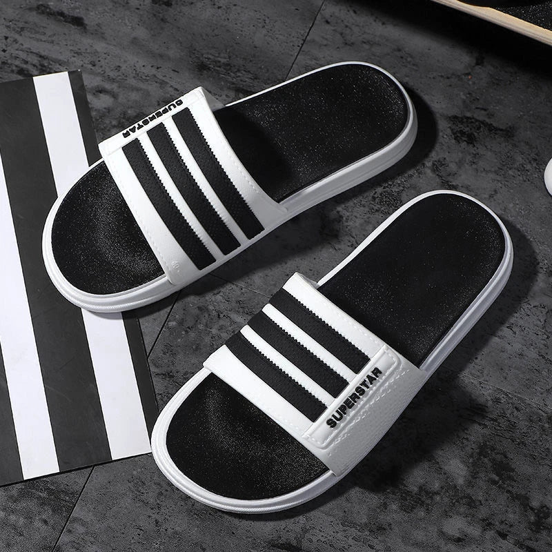 New Casual Couple Men's Slippers One Word Beach Trend Home Ladies Sandals
