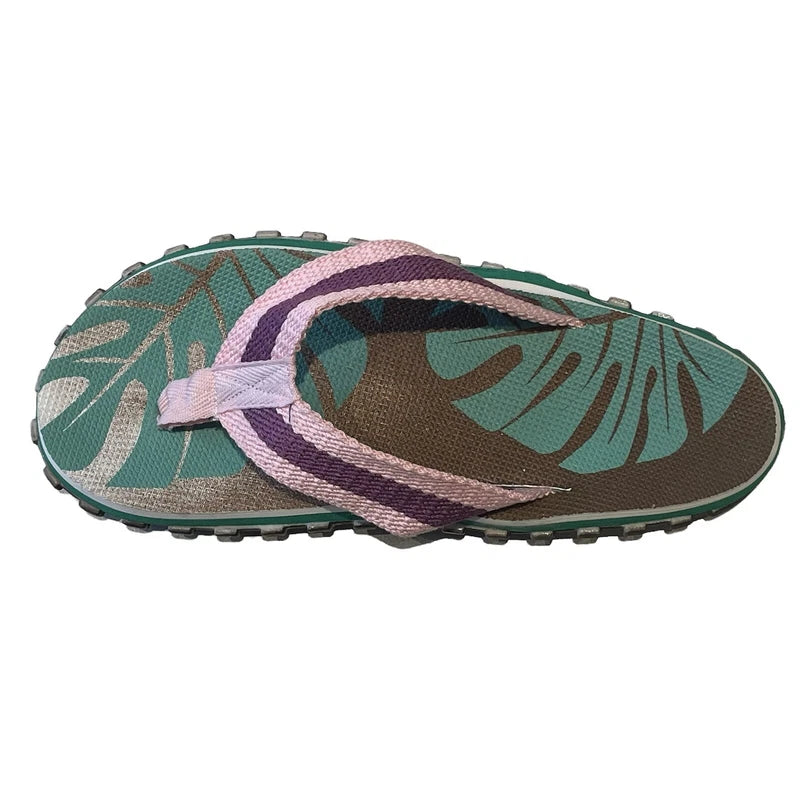 Beach Religion Leaf Summer Thong Slippers Toe Sandals Slides Bathingshoes pink