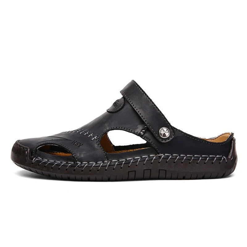 Men's Beach Slippers Slip-on Outdoor Casual Shoes Non-slip Breathable Sandals