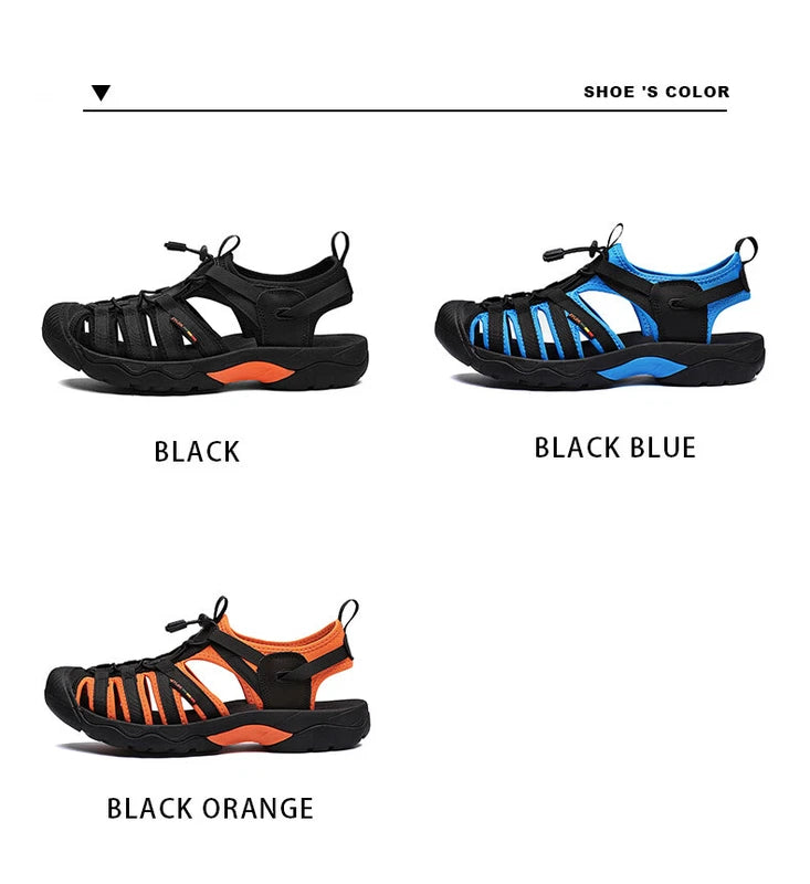 Summer Men's Sandals Roman Beach Slippers Outdoor Wading Non-slip Sneakers