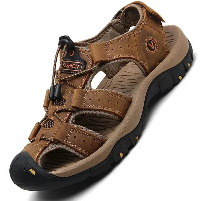 Leather Men's Summer Sandals Fashion Casual Outdoor Beach Slippers Wading Shoes
