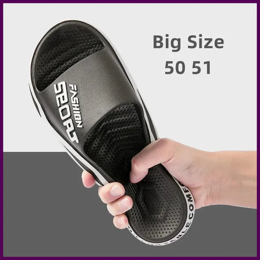 Big Size 50 51 Men Outside Slippers Fashion Flip Flops Summer Beach Sandals
