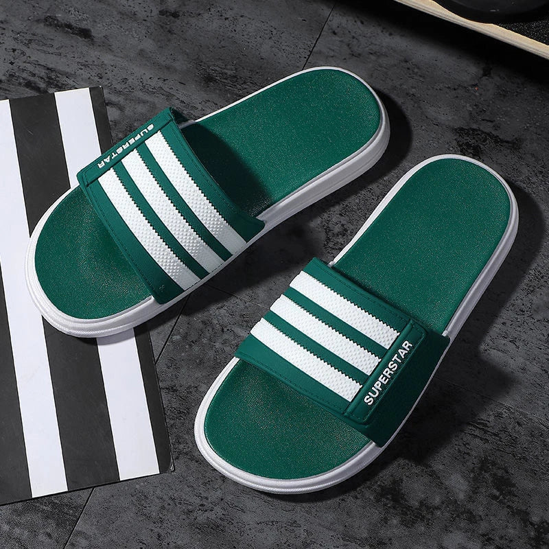 New Casual Couple Men's Slippers One Word Beach Trend Home Ladies Sandals