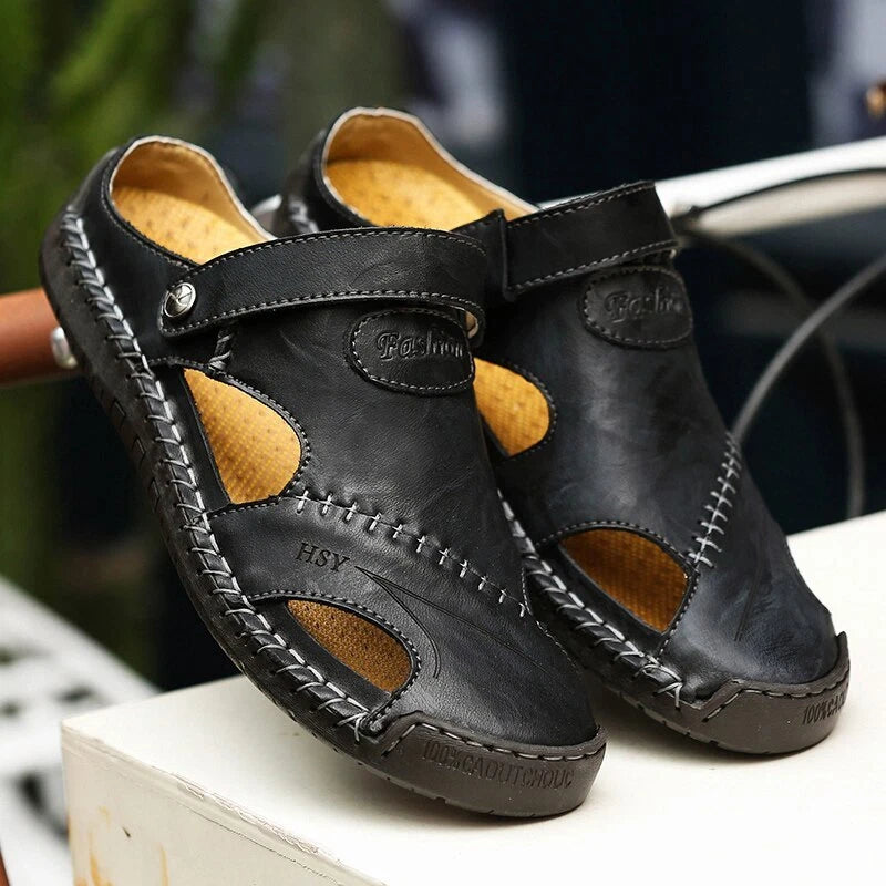 Men's Beach Slippers Slip-on Outdoor Casual Shoes Non-slip Breathable Sandals