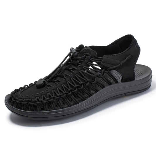 Summer Men Sandals Fashion Handmade Weaving Breathable Casual Beach Slipper
