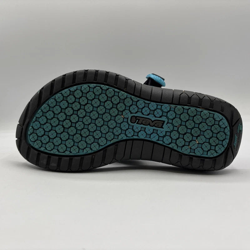 Teva Bomber Flip Flops Mens Size 5 Black/Blue Slip On Thong Slides Sandals Beach