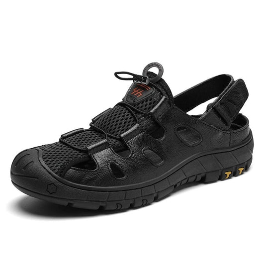 Leather Men's Sandals Summer Soft Non-slip Shoes Outdoor Beach Slippers