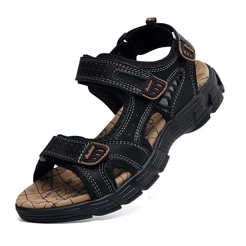 Summer Outdoor Fashion Men's Sandals Genuine Leather Beach Soft Slippers