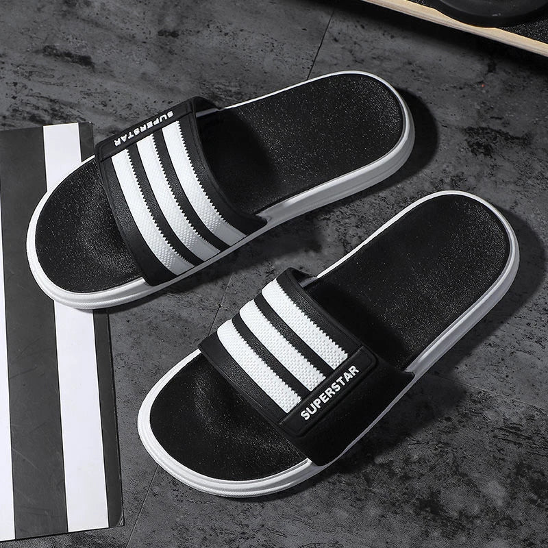 New Casual Couple Men's Slippers One Word Beach Trend Home Ladies Sandals