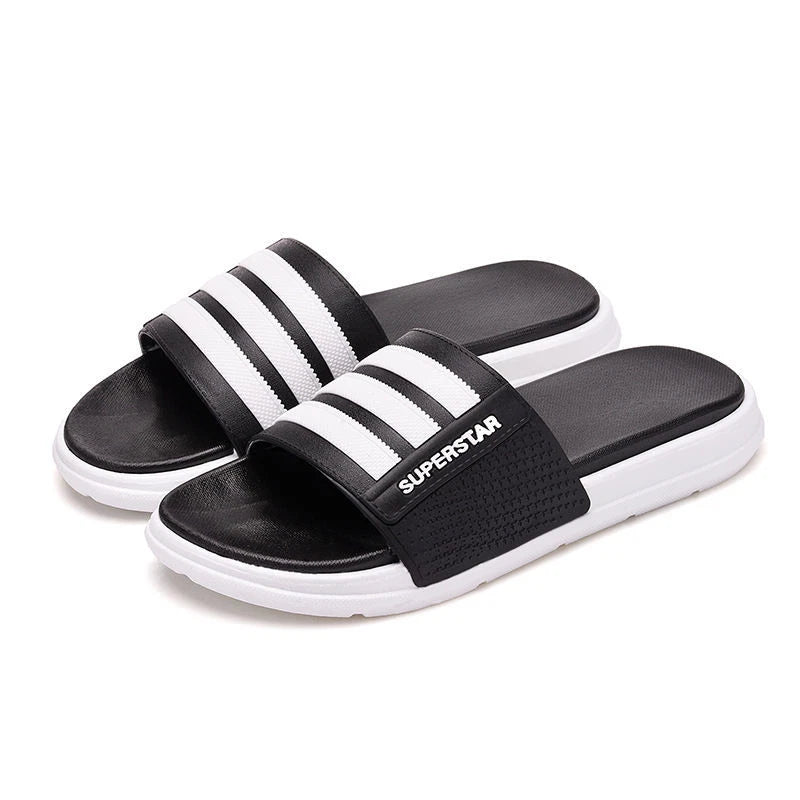 New Casual Couple Men's Slippers One Word Beach Trend Home Ladies Sandals